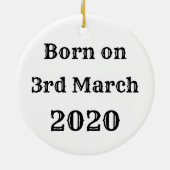 Gepersonaliseerde Circus Birth Hanging Ceramic Orn Keramisch Ornament (Achterkant)