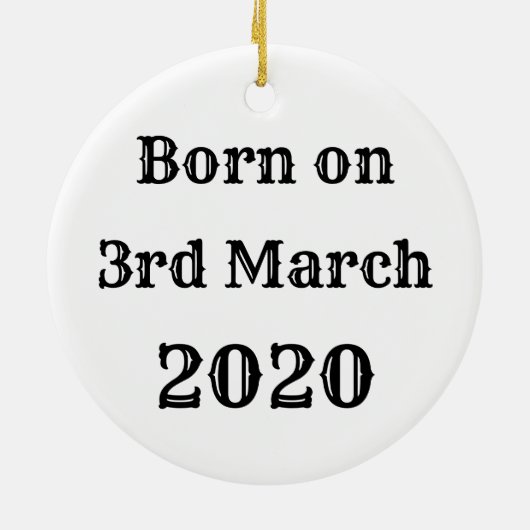 Gepersonaliseerde Circus Birth Hanging Ceramic Orn Keramisch Ornament (Achterkant)