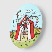 Gepersonaliseerde Circus Children's Acrylklok Grote Klok (Hoek)