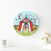 Gepersonaliseerde Circus Children's Acrylklok Grote Klok (Huis)