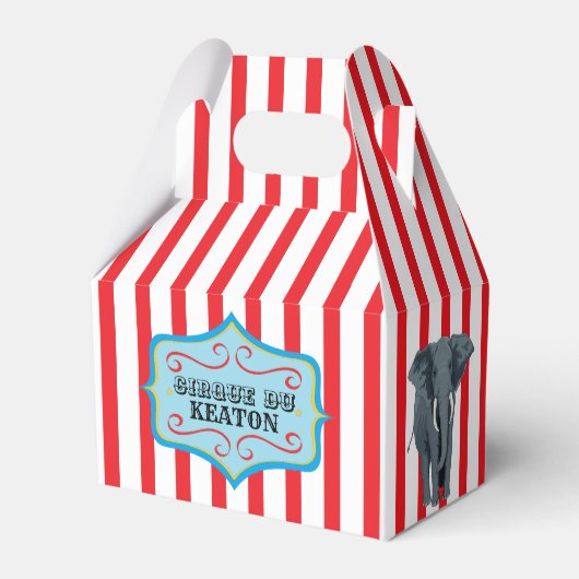 Gepersonaliseerde  Circus Favor Box Bedankdoosjes (Achterkant)