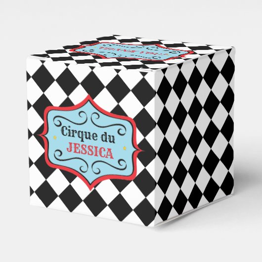 Gepersonaliseerde  Circus Favor Box Bedankdoosjes (Voorkant Zijde)