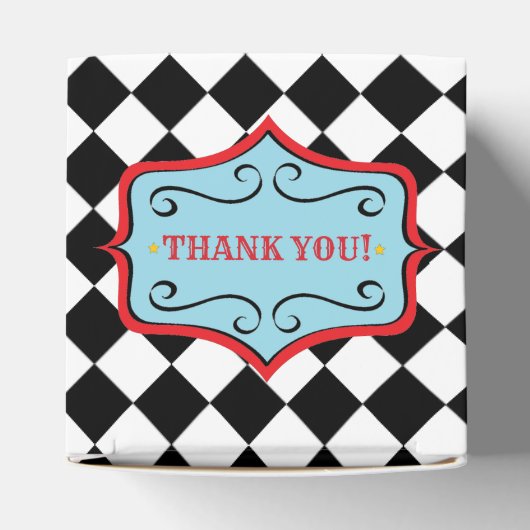 Gepersonaliseerde  Circus Favor Box Bedankdoosjes (Bovenkant)