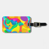 Gepersonaliseerde Circus Kleuren Abstract Kunstpat Bagagelabel (Voorkant horizontaal)