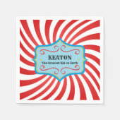 Gepersonaliseerde  Circus Papieren servetten (Voorkant)