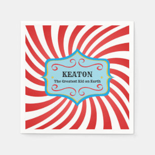 Gepersonaliseerde  Circus Papieren servetten