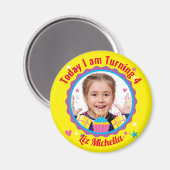 Gepersonaliseerde Cirkel magneet Gift Pin Birthday (Voorkant / Achterkant)