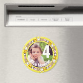 Gepersonaliseerde Cirkel Magnet Birthday (Insitu (Vaatwasser))
