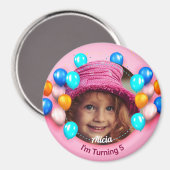 Gepersonaliseerde Cirkel Magnet Happy Birthday (Voorkant / Achterkant)