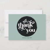 Gepersonaliseerde  Cirkel Vlakke Dank u Bedankkaart (Voorkant)