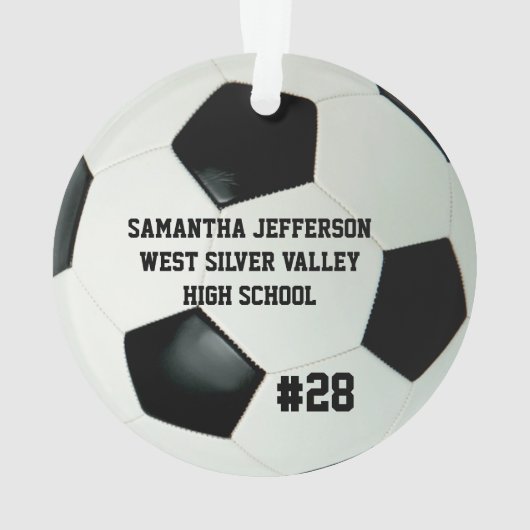 Gepersonaliseerde Cirkel Voetbal Sport Ornament (achterkant)