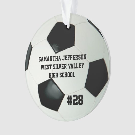 Gepersonaliseerde Cirkel Voetbal Sport Ornament (voorkant)