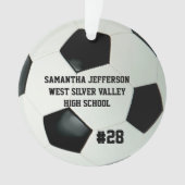 Gepersonaliseerde Cirkel Voetbal Sport Ornament (voorkant)