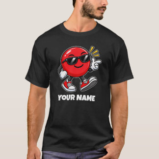 Gepersonaliseerde cirkelnaam & aangepaste tekst t-shirt