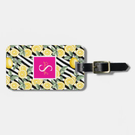 Gepersonaliseerde citroen bagagelabel