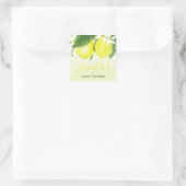 Gepersonaliseerde citroen Marmalade Canning Jar Vierkante Sticker (Tas)