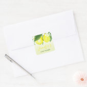 Gepersonaliseerde citroen Marmalade Canning Jar Vierkante Sticker (Envelop)