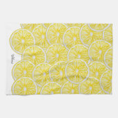 Gepersonaliseerde citroenschijfjes Waterverf Theedoek (Horizontaal)