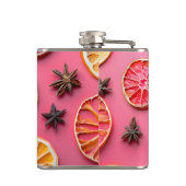 Gepersonaliseerde citrus schijf & stervormige anij heupfles (Achterkant)