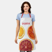 Gepersonaliseerde citrusvruchten schort (Gedragen)