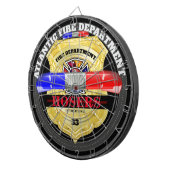 Gepersonaliseerde City Name Fire Department Dartbo Dartbord (Voorkant Rechts)