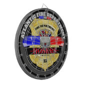 Gepersonaliseerde City Name Fire Department Dartbo Dartbord (Voorkant Links)
