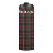 Gepersonaliseerde Clan Cochrane Tartan Thermosbeker (Voorkant)