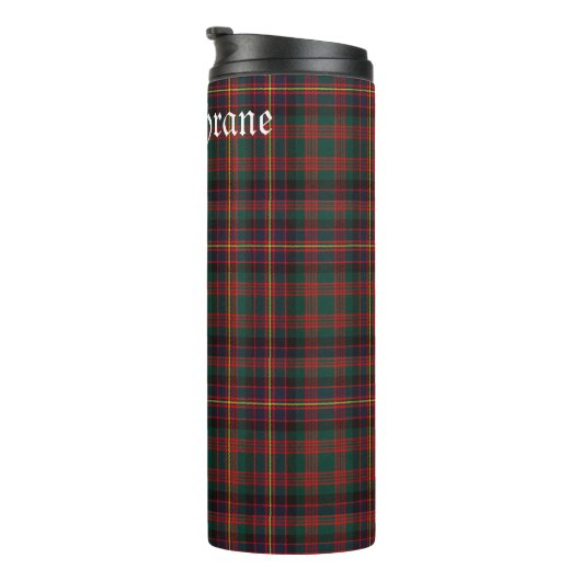 Gepersonaliseerde Clan Cochrane Tartan Thermosbeker (Geroteerd rechts)