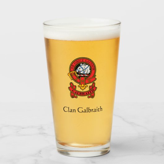 Gepersonaliseerde Clan Galbraith Drink bril Glas (Voorkant gevuld)
