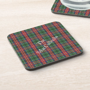 Gepersonaliseerde Clan MacCulloch Pset Tartan Patr Bier Onderzetter