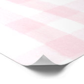 Gepersonaliseerde Clara Baby Girl Nursery Bow & Gi Poster (Hoek)