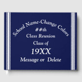 Gepersonaliseerde Class Reunion Guest Book, ALLE K Gastenboek (Voorkant)