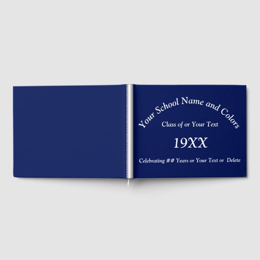 Gepersonaliseerde Class Reunion Guest Book, uw kle Gastenboek (Volledig)