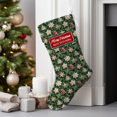 Gepersonaliseerde Classic Christmas Stocking Water Grote Kerstsok