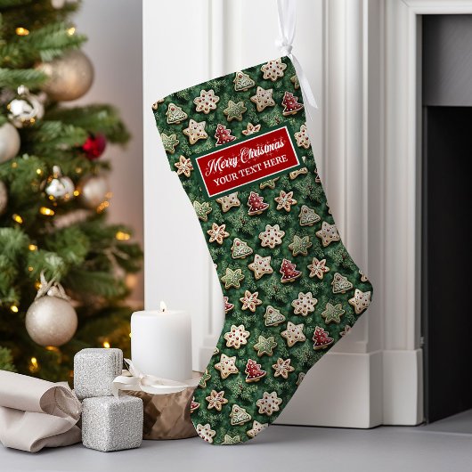 Gepersonaliseerde Classic Christmas Stocking Water Grote Kerstsok