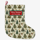 Gepersonaliseerde Classic Christmas Stocking Water Grote Kerstsok (Voorkant)