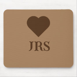 Gepersonaliseerde Classic Elegant Initialen Bruin Muismat