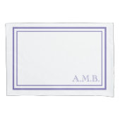 Gepersonaliseerde Classic Lavender Monogram Standa Kussensloop (Voorkant)
