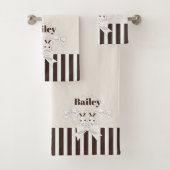 Gepersonaliseerde Classic Modern Schattige Twin Bu Bad Handdoek (Insitu)