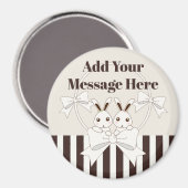 Gepersonaliseerde Classic Modern Schattige Twin Bu Magneet (Voorkant / Achterkant)