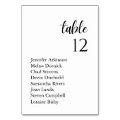 Gepersonaliseerde Classic Serif Wedding Guest Name Kaart (Voorkant)