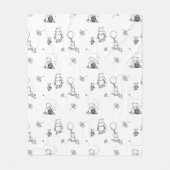 Gepersonaliseerde Classic Winnie Beer Baby Naam De Fleece Deken (Voorkant)