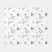Gepersonaliseerde Classic Winnie Beer Baby Naam De Fleece Deken (Voorkant (Horizontaal))