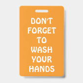 Gepersonaliseerde Classroom Badkamer Pass Docenten Badge (Achterkant)