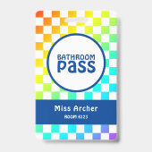 Gepersonaliseerde Classroom Badkamer Pass Docenten Badge (Voorkant)
