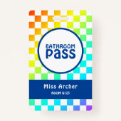 Gepersonaliseerde Classroom Badkamer Pass Docenten Badge (Voorkant)