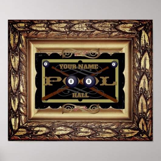 Gepersonaliseerde Classy Pool (Hall) Decor Poster (Voorkant)