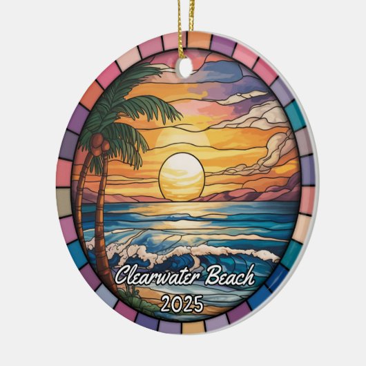 Gepersonaliseerde Clearwater Beach Ornament, Flori Keramisch Ornament (Links)