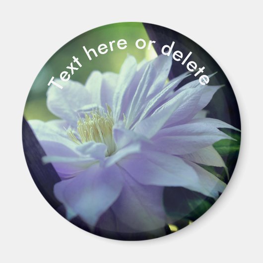 Gepersonaliseerde Clematis Bloem Magneet (Voorkant)