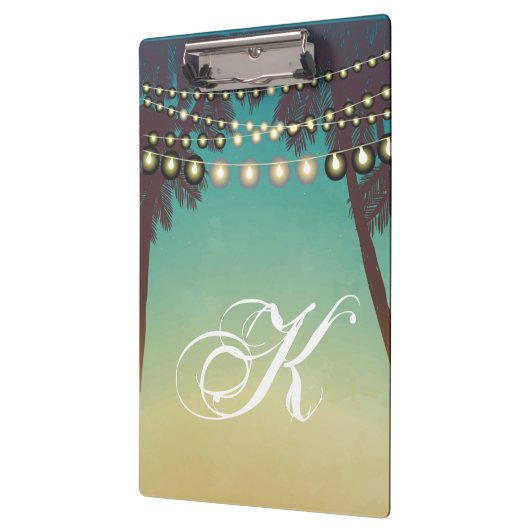 Gepersonaliseerde Clip Board Beach Sunset Palm Tre Klembord (Links)